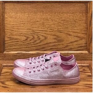 Converse Chuck Taylor All Star Ox Pink Glitter Low Top Sneakers Size Women 12